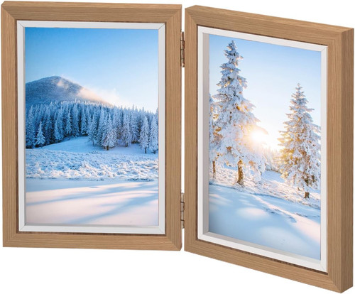 Doppelter holz bilderrahmen - doppelter, holz-bilderrahmen